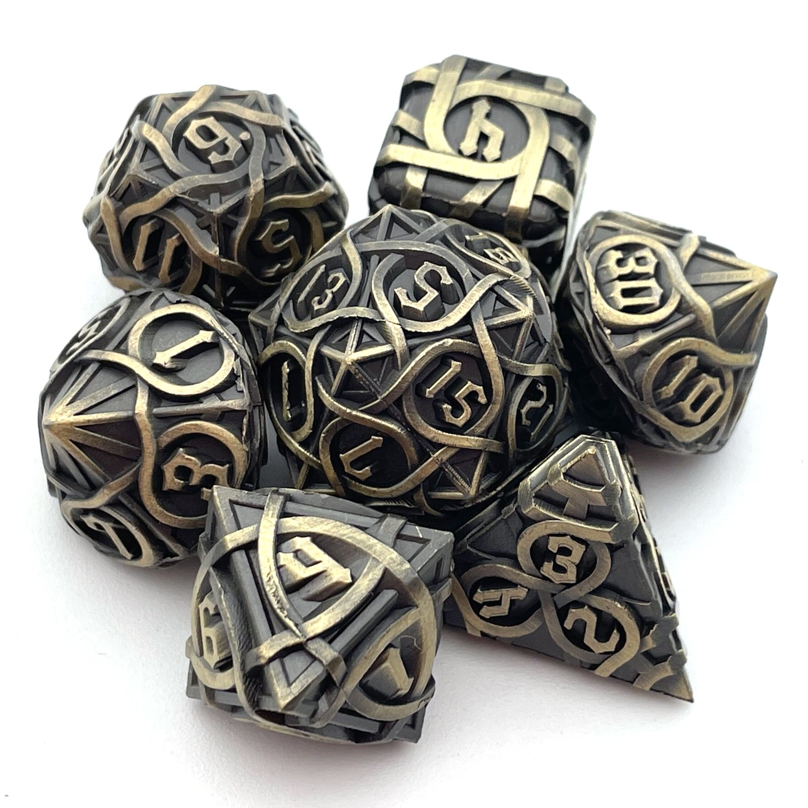 Polyhedral digital metal solid Zongzi dice set DND Dungeons & Dragons RPG board game dice support customization