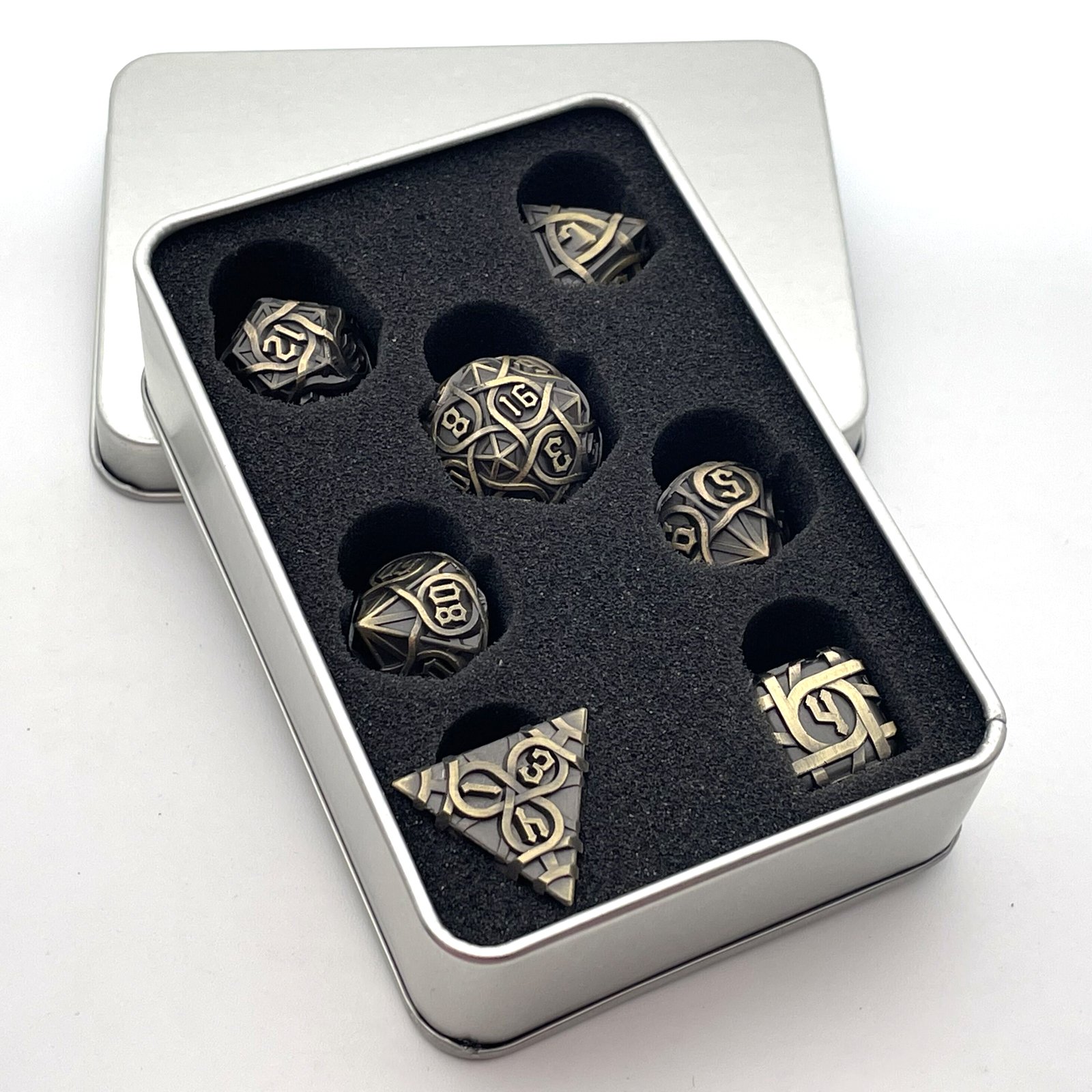 Polyhedral digital metal solid Zongzi dice set DND Dungeons & Dragons RPG board game dice support customization
