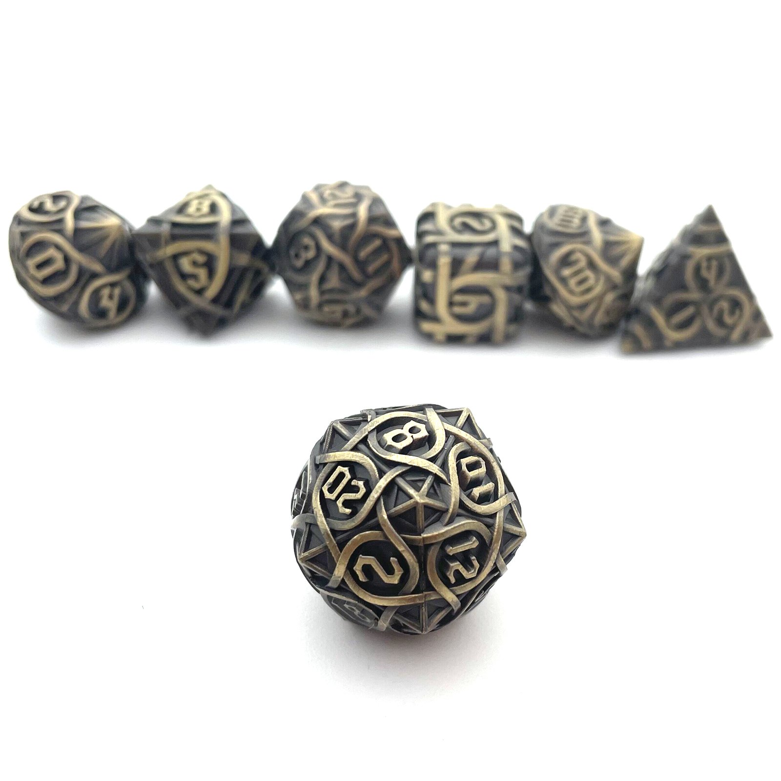 Polyhedral digital metal solid Zongzi dice set DND Dungeons & Dragons RPG board game dice support customization