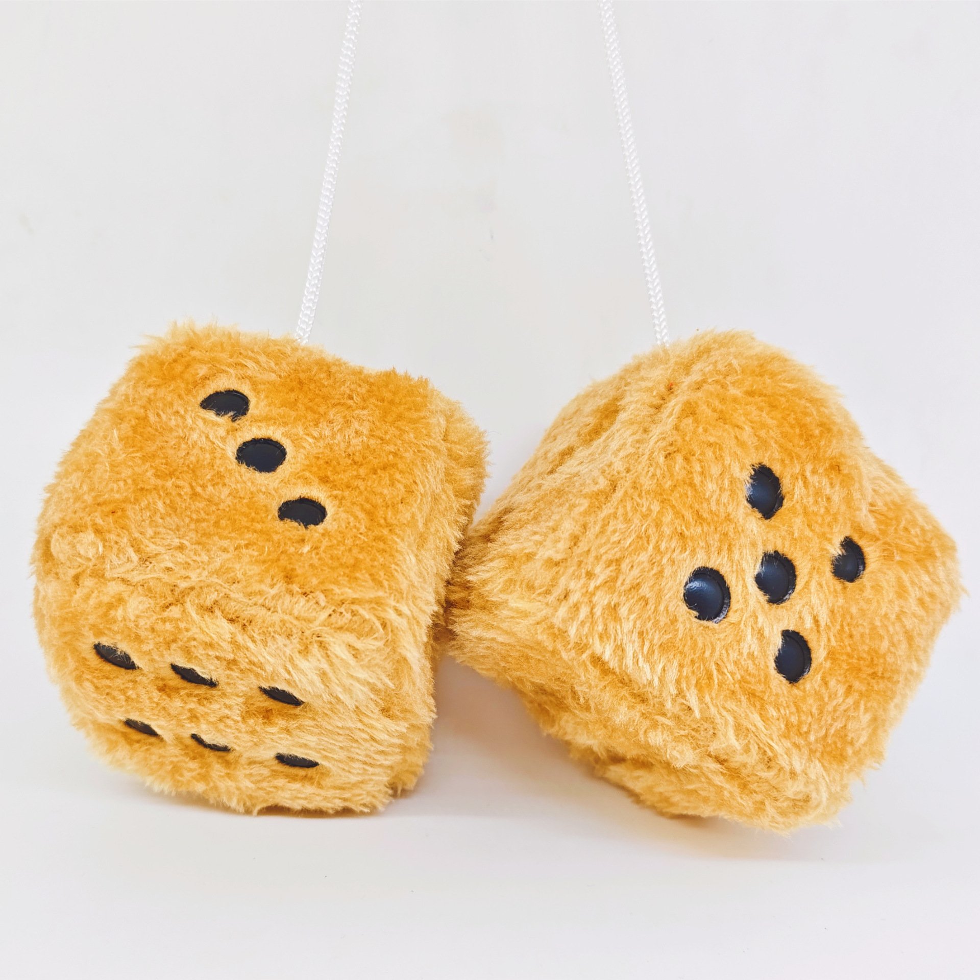 Product Factory Supplier Plush Toys Dice Fuzzy Plush Dice Keychain Plush Dice