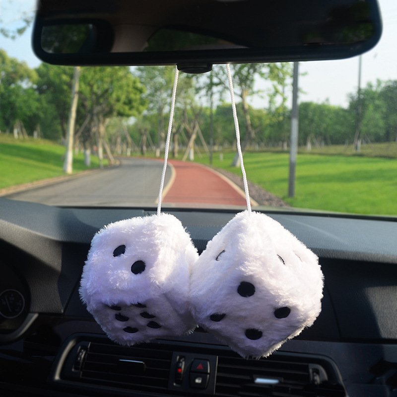 Product Factory Supplier Plush Toys Dice Fuzzy Plush Dice Keychain Plush Dice