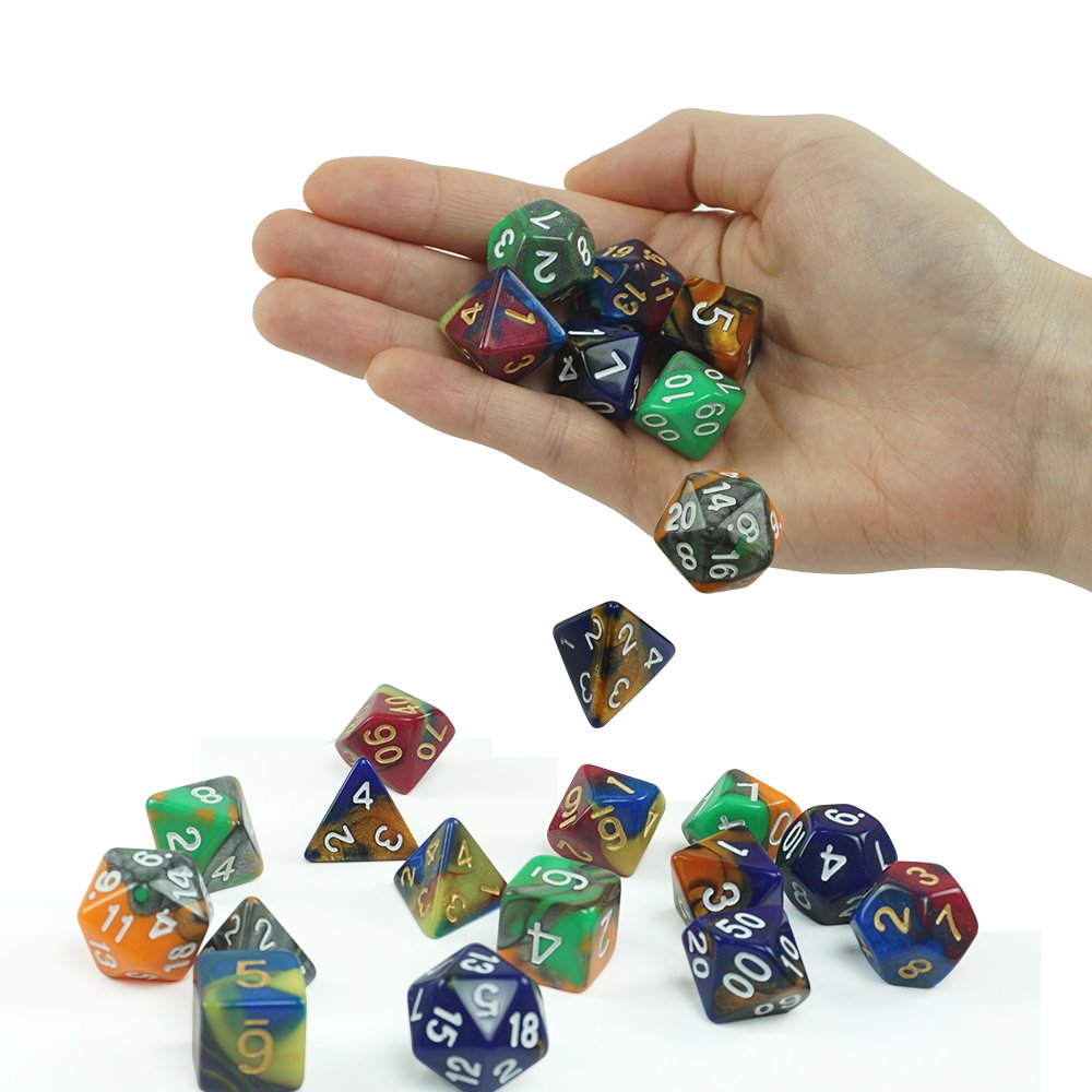Cheap colorful acrylic irregular game dice 16 22mm wholesale price resin green dice