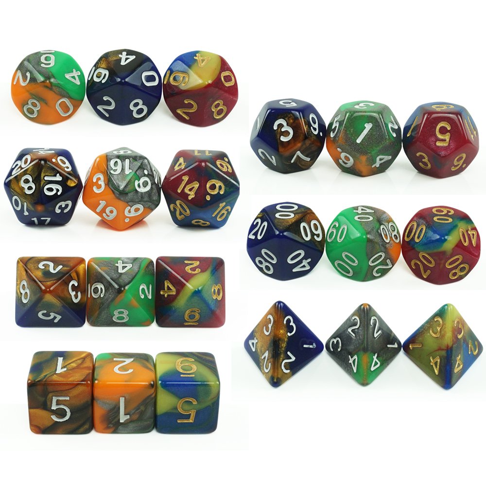 Cheap colorful acrylic irregular game dice 16 22mm wholesale price resin green dice
