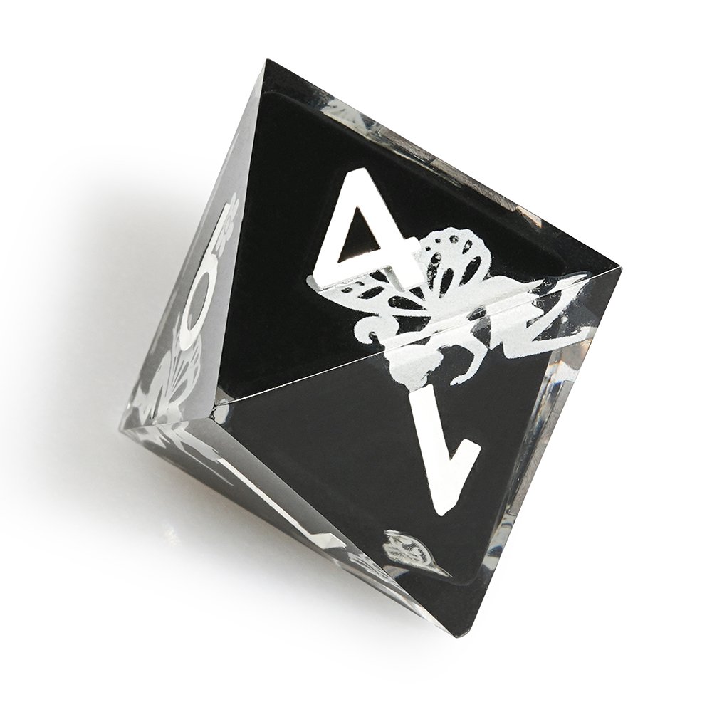 7Pcs Luminous Butterfly Dice Resin Polyhedral Dice For DND Role Games Playing Collection Set