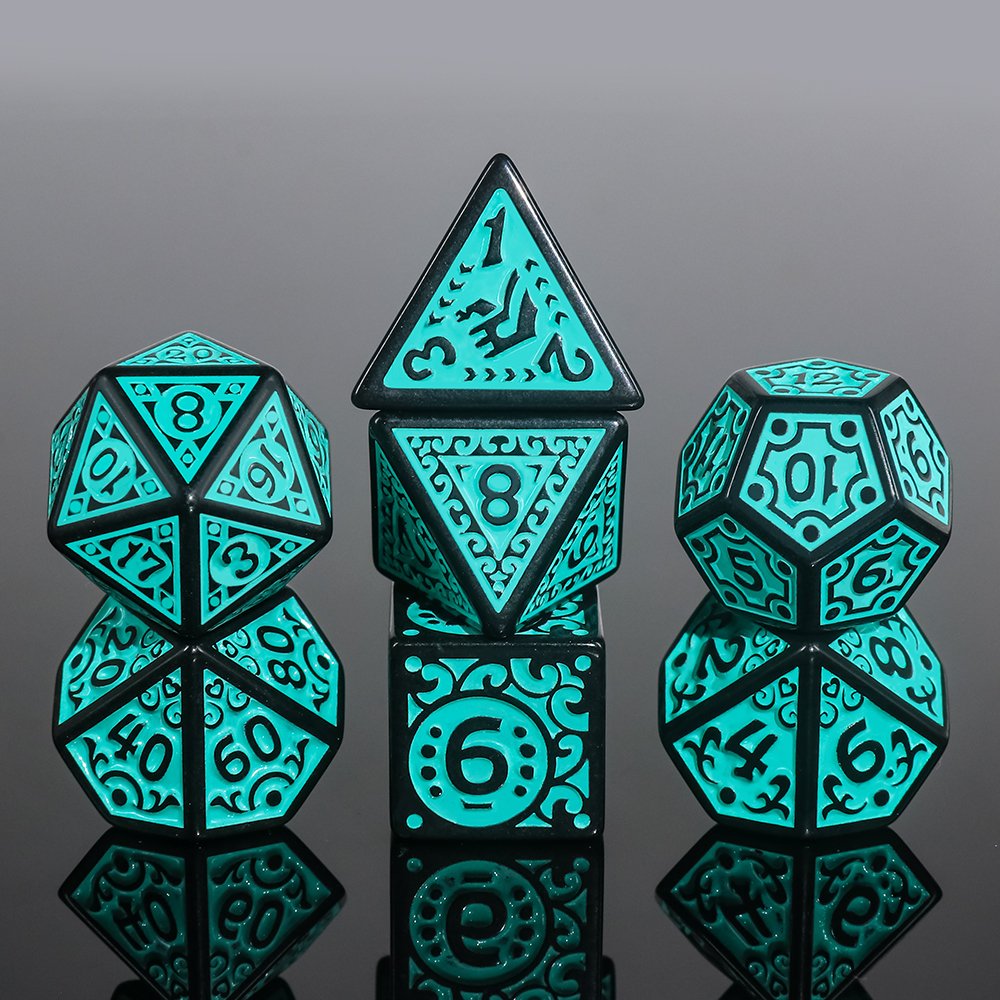 High Quality HD Dice Brand Game Equipments Dice Magic 7 pcs Polyhedral dice set For Board Game