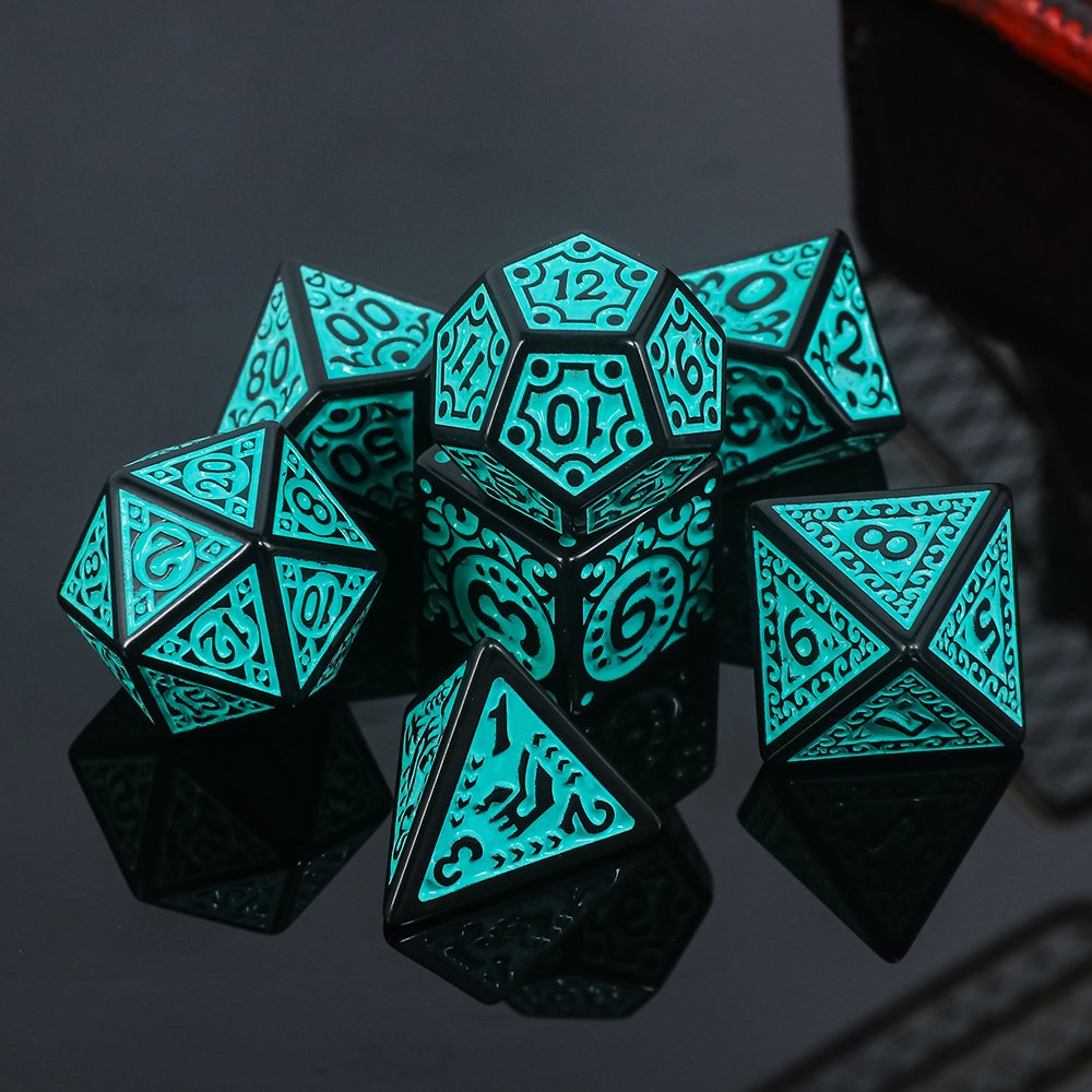 High Quality HD Dice Brand Game Equipments Dice Magic 7 pcs Polyhedral dice set For Board Game