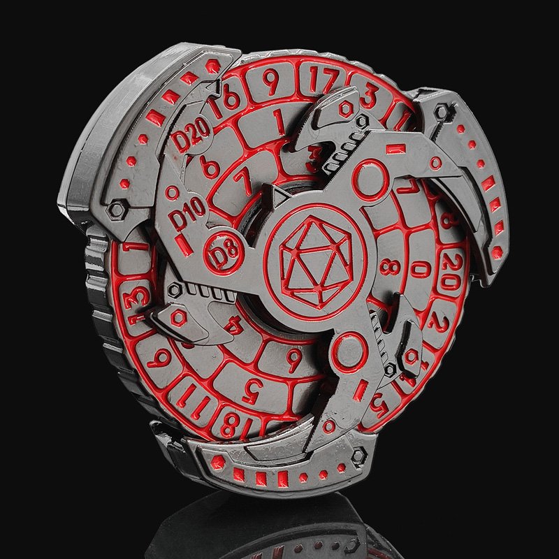 Spinning Dice 7 in 1 Metal DND Unique Metal Dice Spinner Retro Spinning Gift RPG Role Playing Game