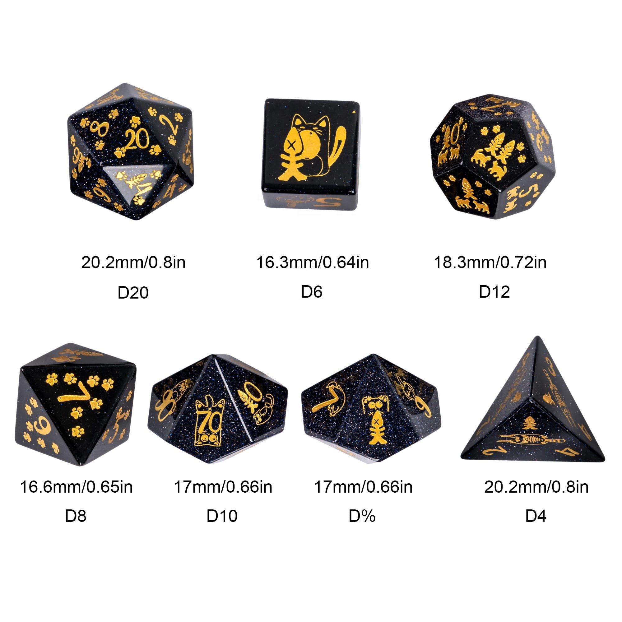 Udixi polyhedral Custom Pattern Gemstone Dice dungeons and dragons dnd rpg dice board games
