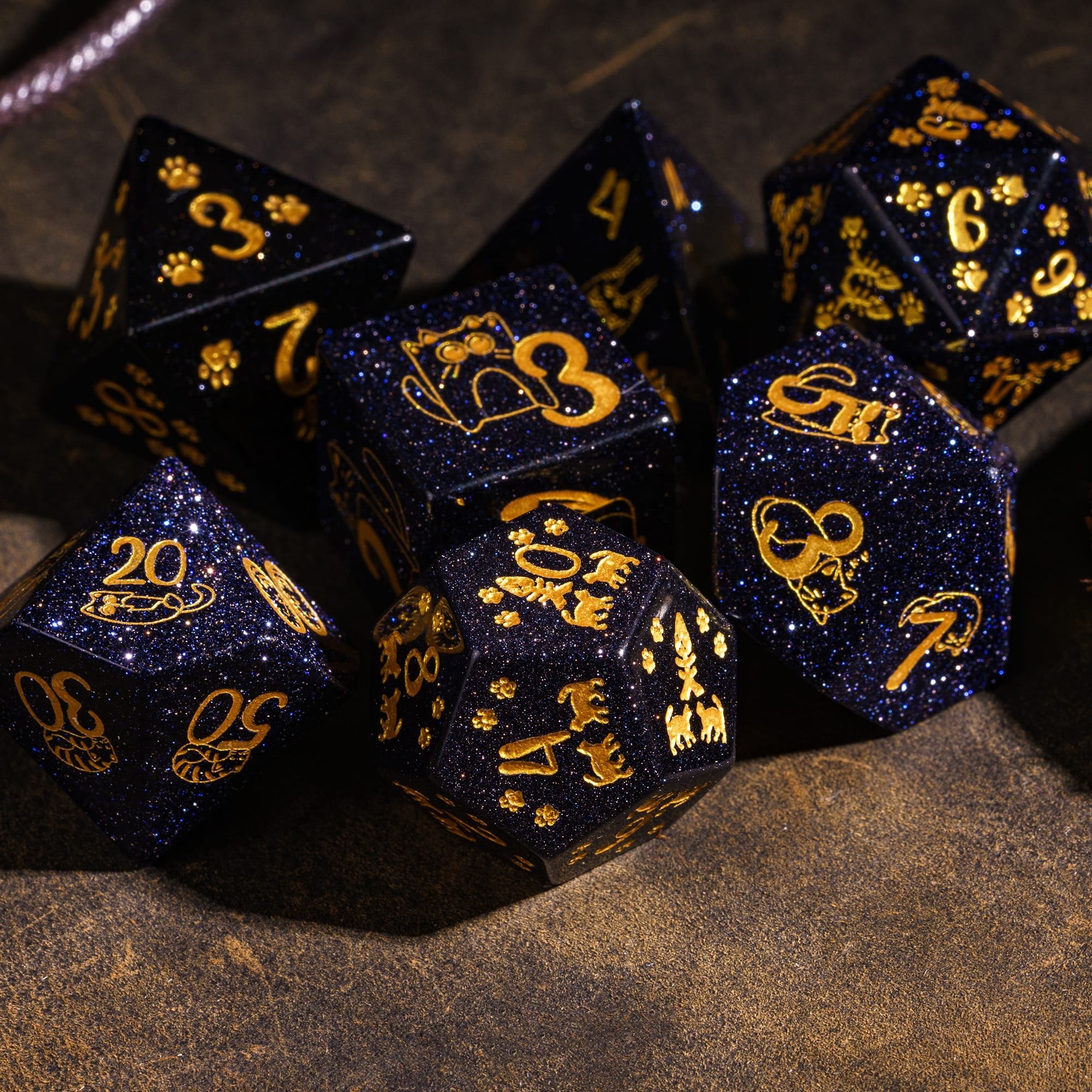 Udixi polyhedral Custom Pattern Gemstone Dice dungeons and dragons dnd rpg dice board games