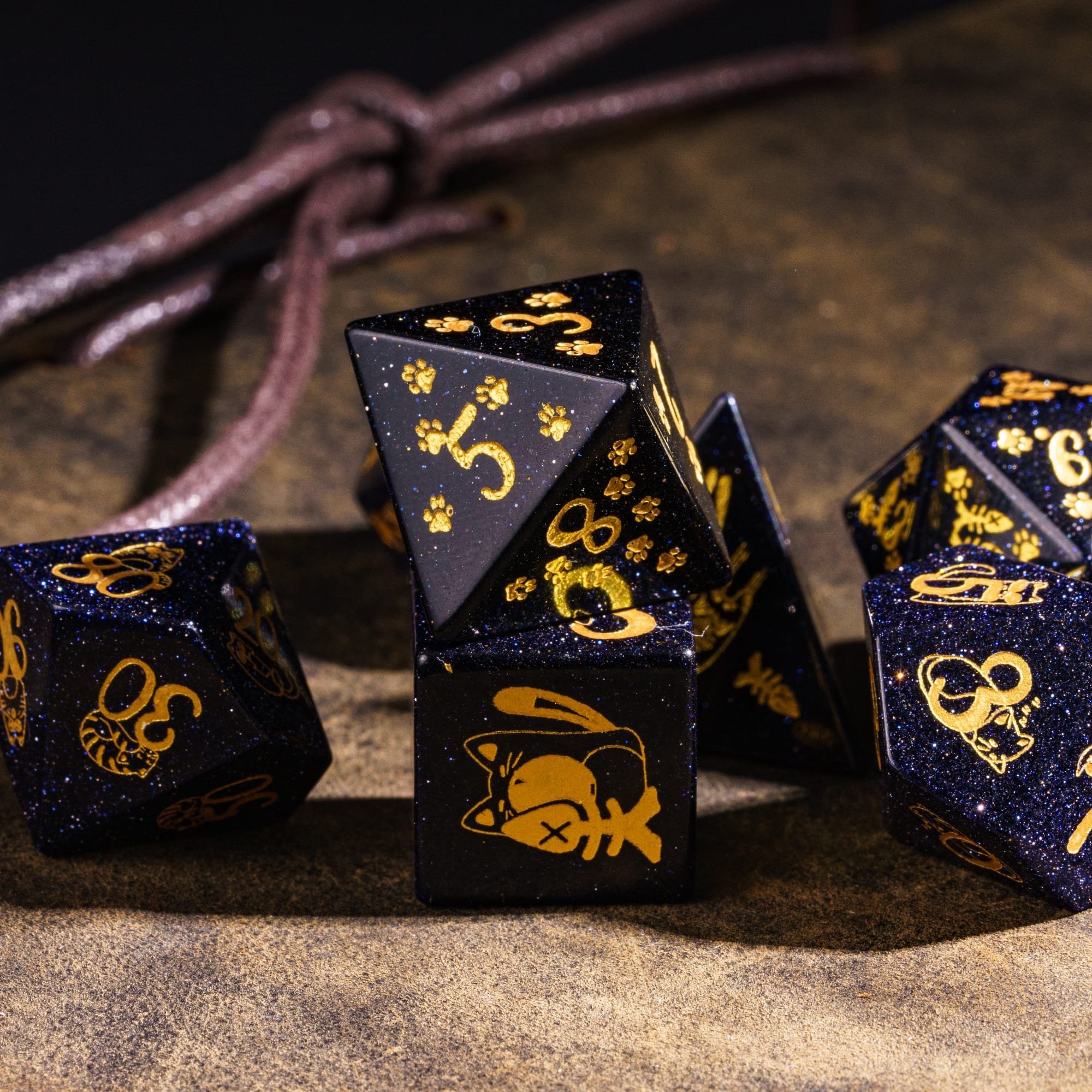 Udixi polyhedral Custom Pattern Gemstone Dice dungeons and dragons dnd rpg dice board games