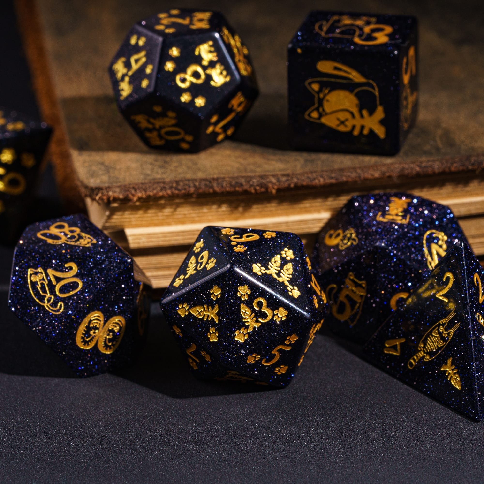 Udixi polyhedral Custom Pattern Gemstone Dice dungeons and dragons dnd rpg dice board games