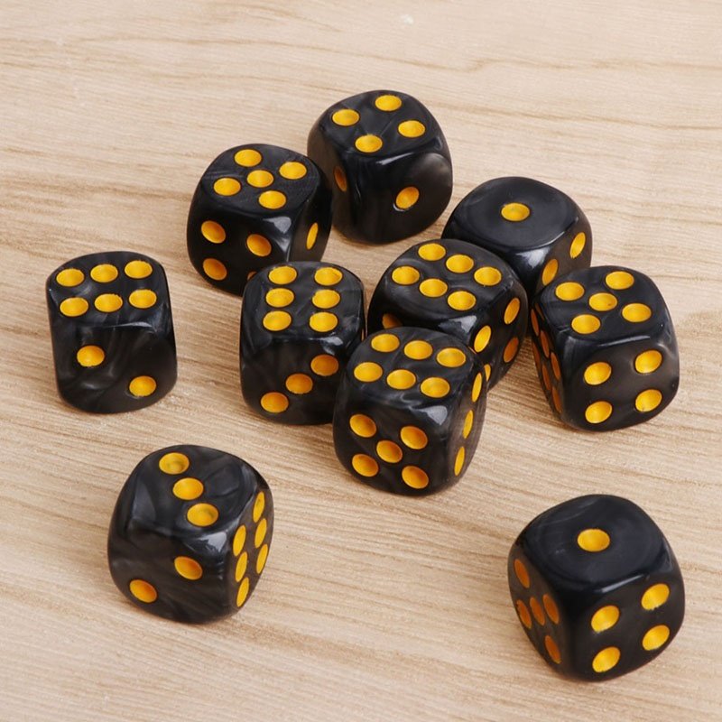 Factory Supplier Dice Marble Color And Pearlized Color Acrylic Dice For Board Games