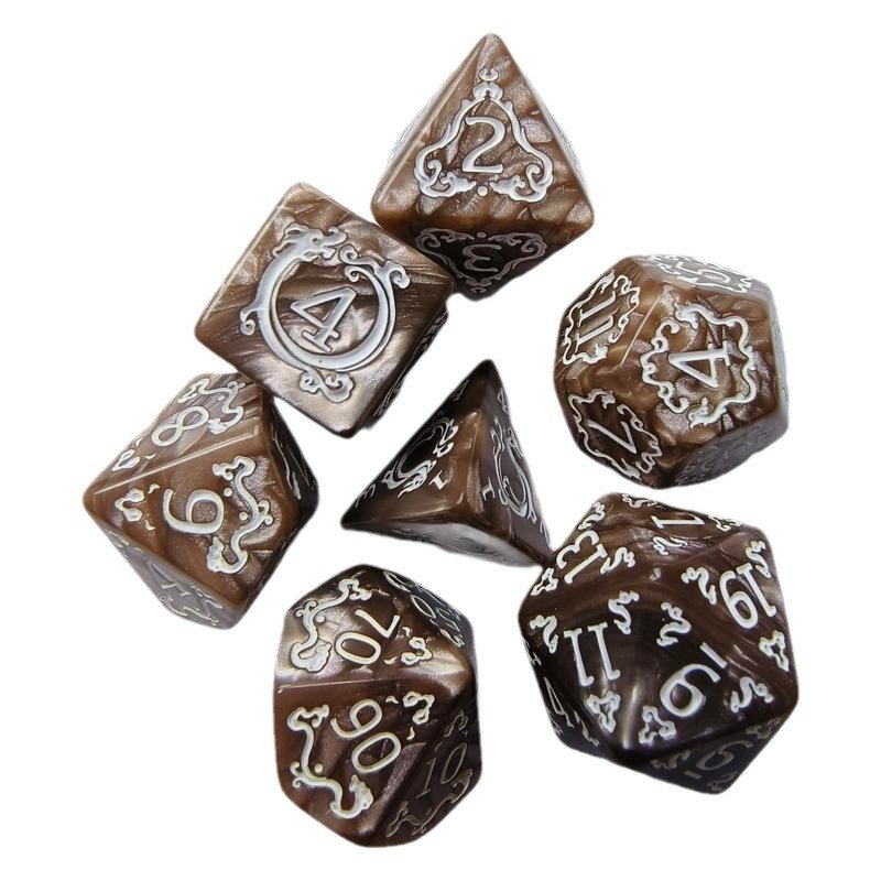 Dragon Pattern DND Dice Acrylic DND Digital Dice Set 7-Piece Set RPG DND Dragon And Dungeon Role-Playing Game