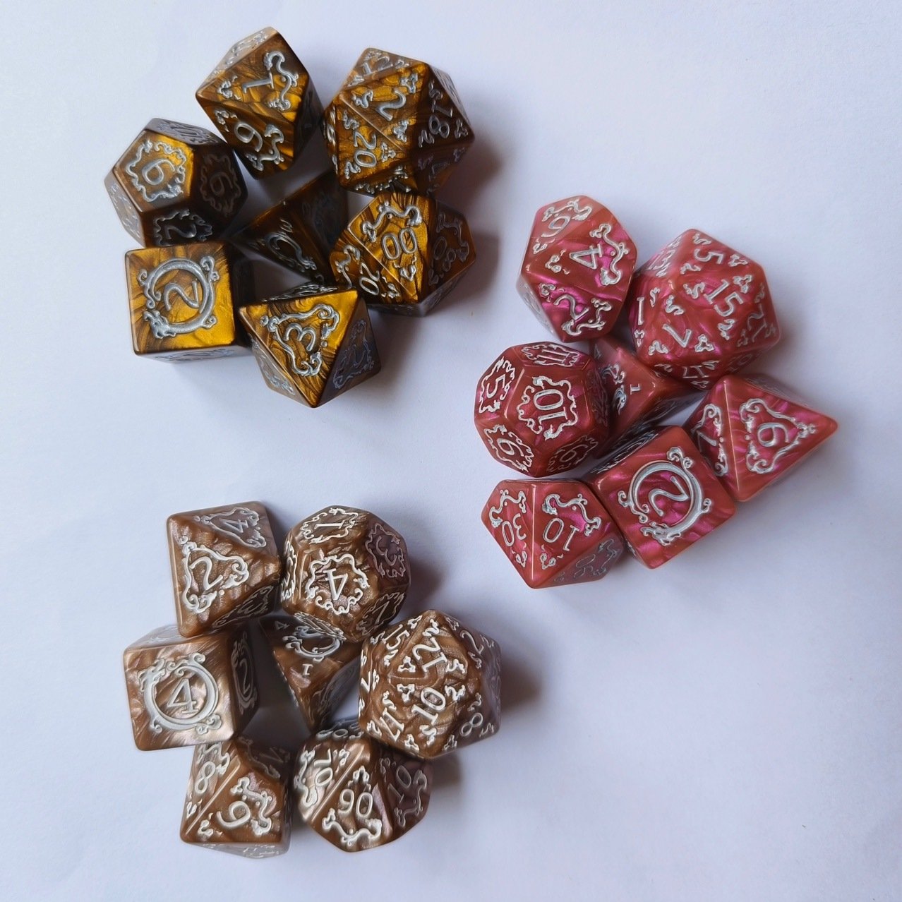 Dragon Pattern DND Dice Acrylic DND Digital Dice Set 7-Piece Set RPG DND Dragon And Dungeon Role-Playing Game