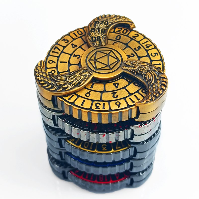 58mm Coin Edge Metal Carousel Dice Spinning Decision of Fate Carousel DND Fingertip Carousel Dice