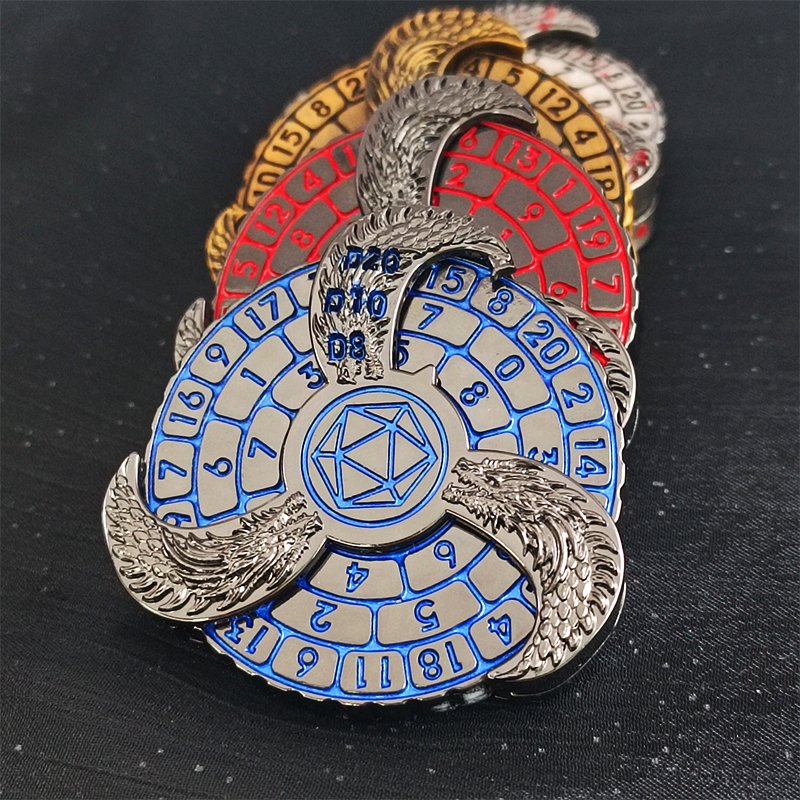 58mm Coin Edge Metal Carousel Dice Spinning Decision of Fate Carousel DND Fingertip Carousel Dice