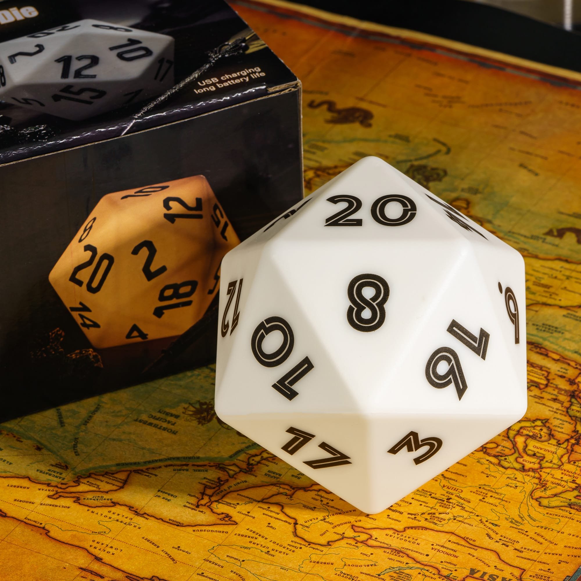 Udixi LED 86mm Lights D20 Dice DND dungeons and dragons RPG board game dice