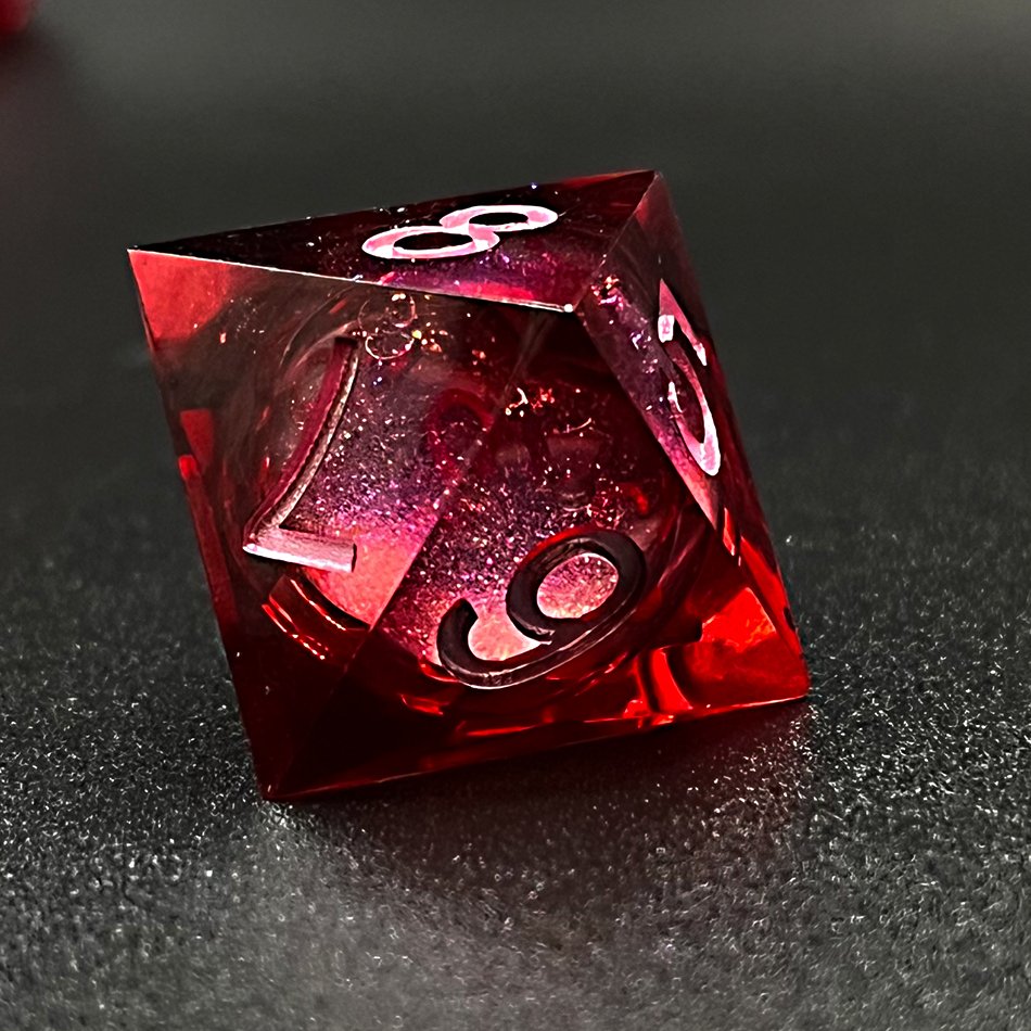 DND polyhedral dice liquid core Dice for Dungeons and Dragons Handmade Stone Dice