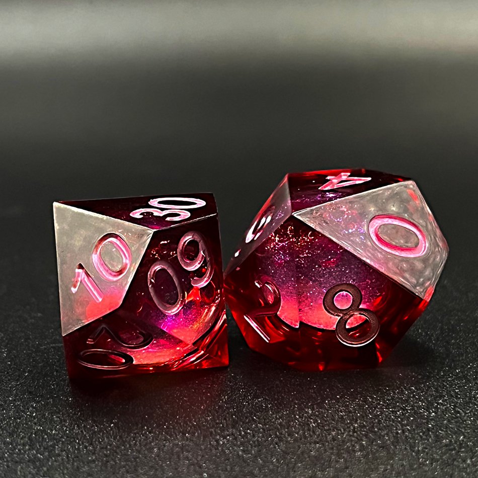 DND polyhedral dice liquid core Dice for Dungeons and Dragons Handmade Stone Dice