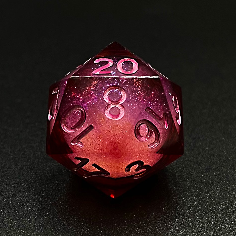 DND polyhedral dice liquid core Dice for Dungeons and Dragons Handmade Stone Dice