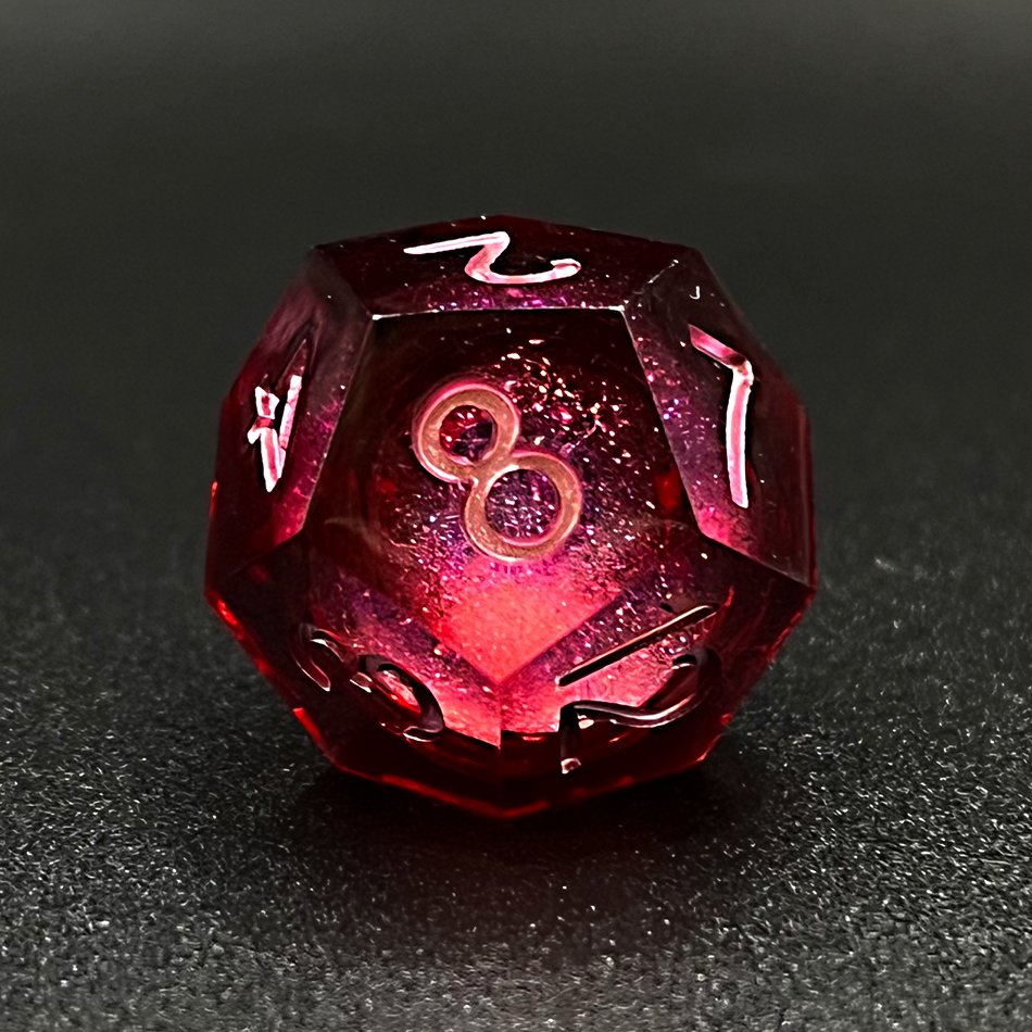 DND polyhedral dice liquid core Dice for Dungeons and Dragons Handmade Stone Dice
