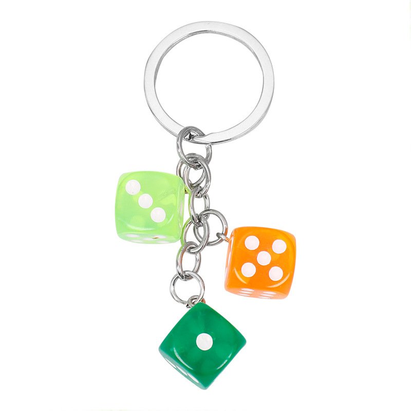 Wholesale Promotion Gift Carabiner Key Holder Dice Keychain For Bag Key