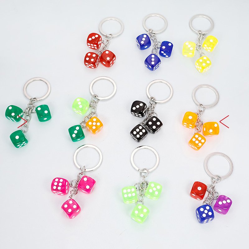 Wholesale Promotion Gift Carabiner Key Holder Dice Keychain For Bag Key