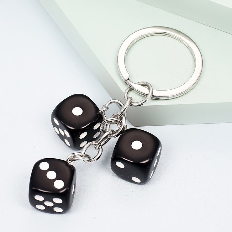 Wholesale Promotion Gift Carabiner Key Holder Dice Keychain For Bag Key