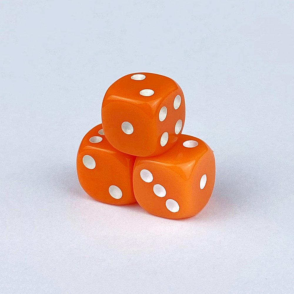 Acrylic 16mm Colorful Solid Color Rounded Corners Dice Game Dice Game Dice Game