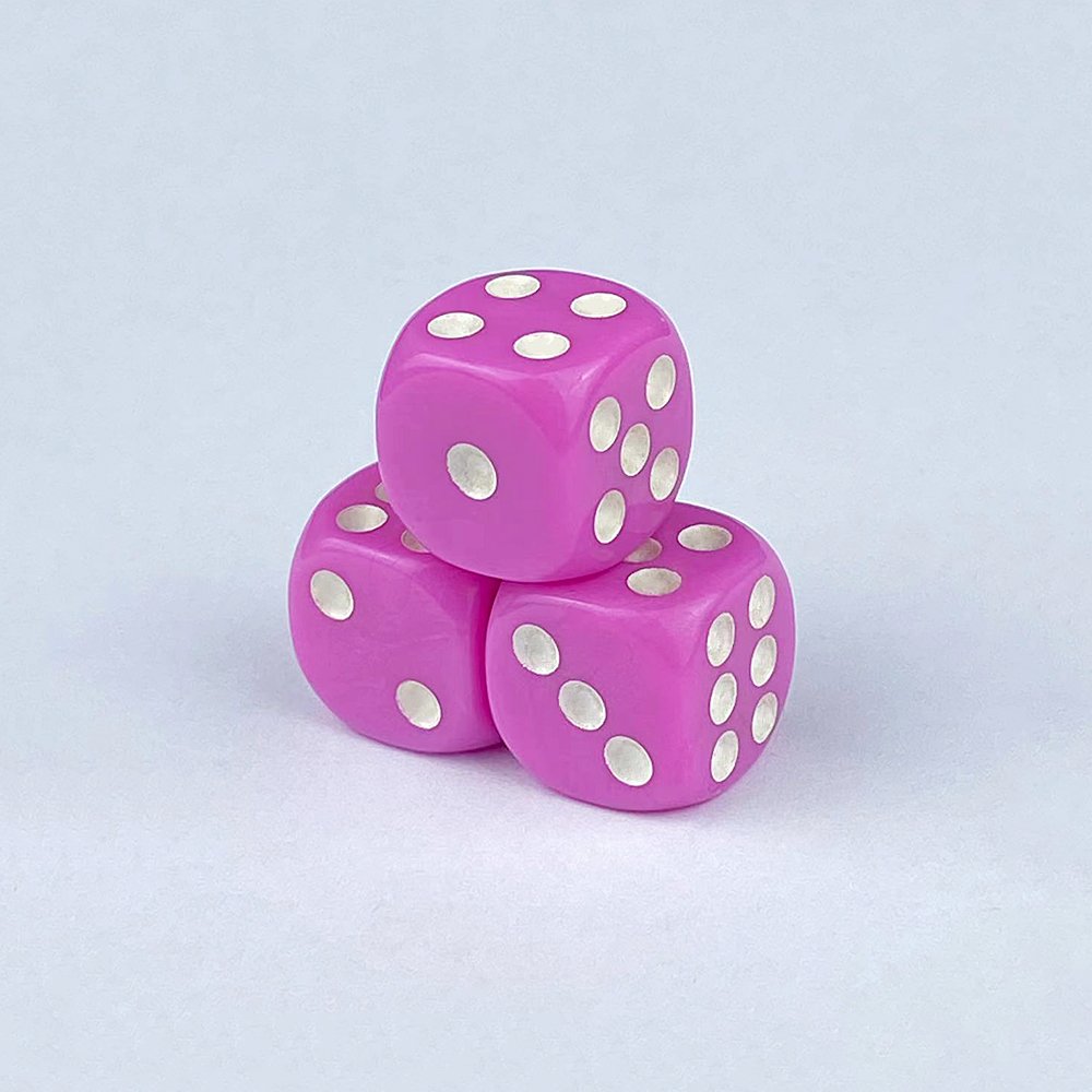 Acrylic 16mm Colorful Solid Color Rounded Corners Dice Game Dice Game Dice Game