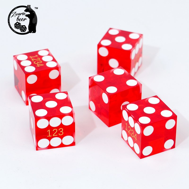 XCL19mm High-Quality Cellulose Acetate Professional Casino Gaming 6 Sides Square Corners Serialized Grade Precision