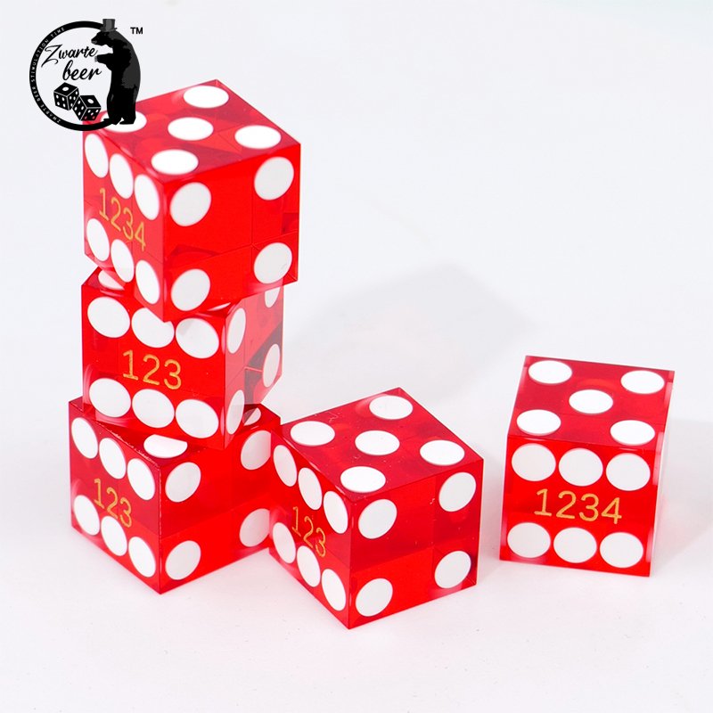 XCL19mm High-Quality Cellulose Acetate Professional Casino Gaming 6 Sides Square Corners Serialized Grade Precision
