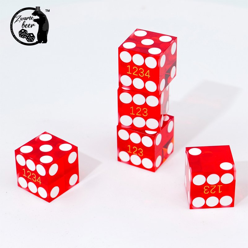 XCL19mm High-Quality Cellulose Acetate Professional Casino Gaming 6 Sides Square Corners Serialized Grade Precision