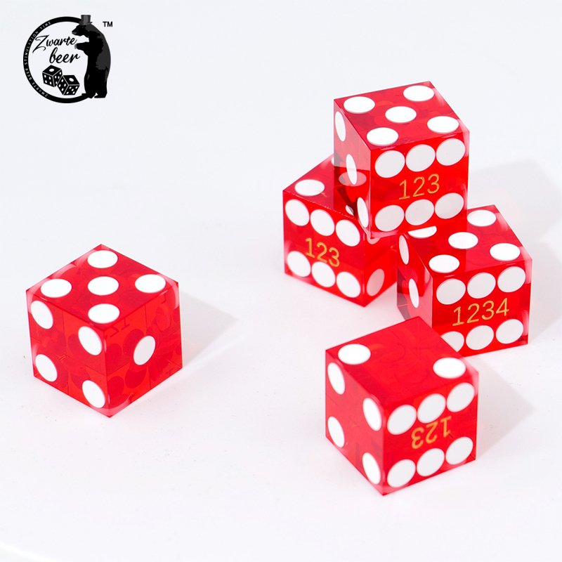 XCL19mm High-Quality Cellulose Acetate Professional Casino Gaming 6 Sides Square Corners Serialized Grade Precision