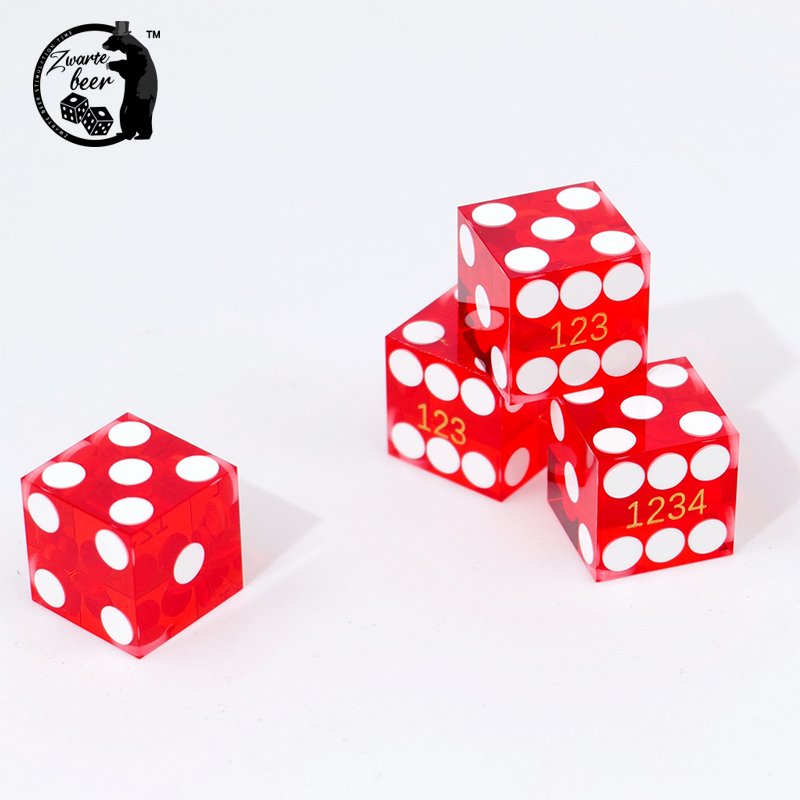 XCL19mm High-Quality Cellulose Acetate Professional Casino Gaming 6 Sides Square Corners Serialized Grade Precision