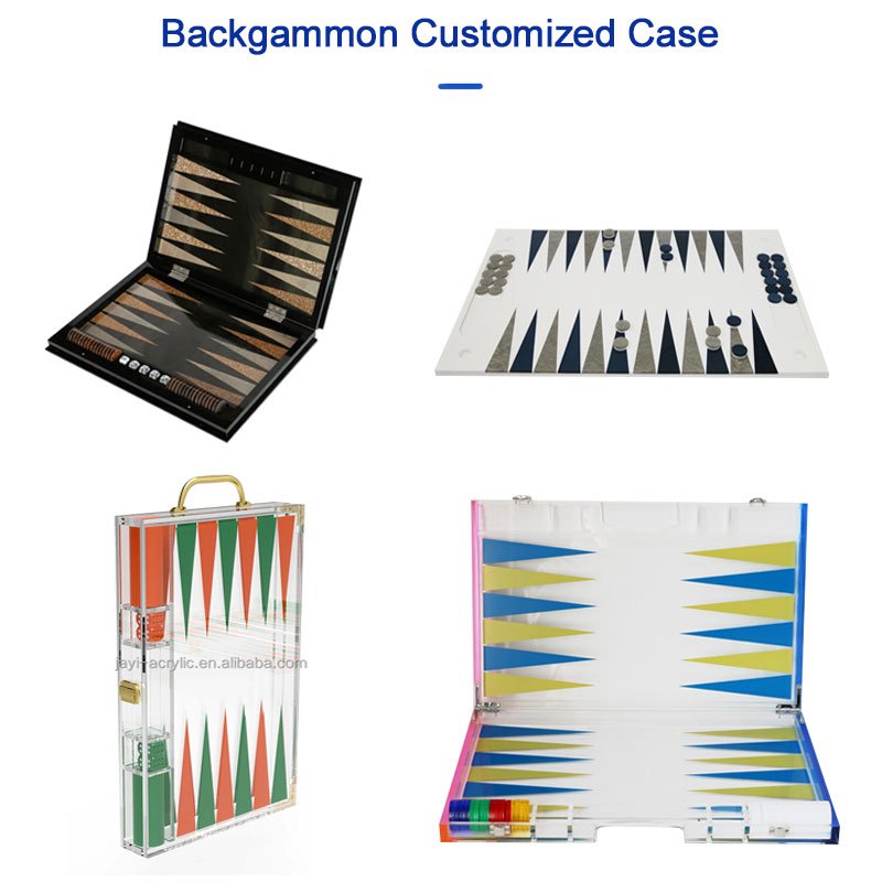 Hot Sale Acrylic Backgammon Luxury Lucite Board Backgamon Game Set