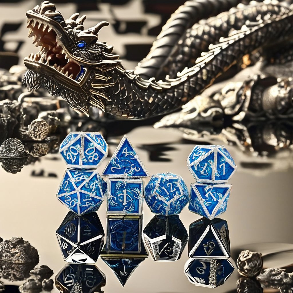 Mini Planet Wholesale RPG Board Games Handmade polyhedral Copper Metal dice set 7pcs Dice Set Custom Logo for DND MTG Players