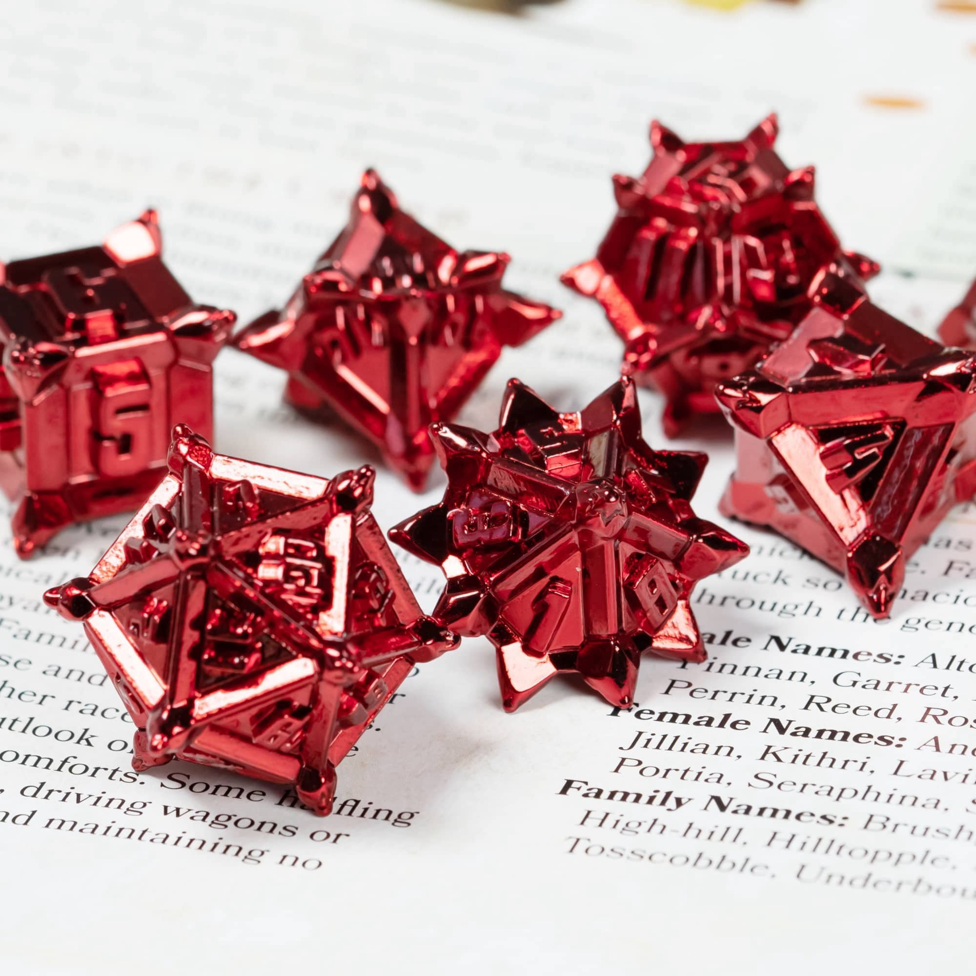 Udixi polyhedral wholesale dungeons and dragon rpg custom logo metal dice set colorful