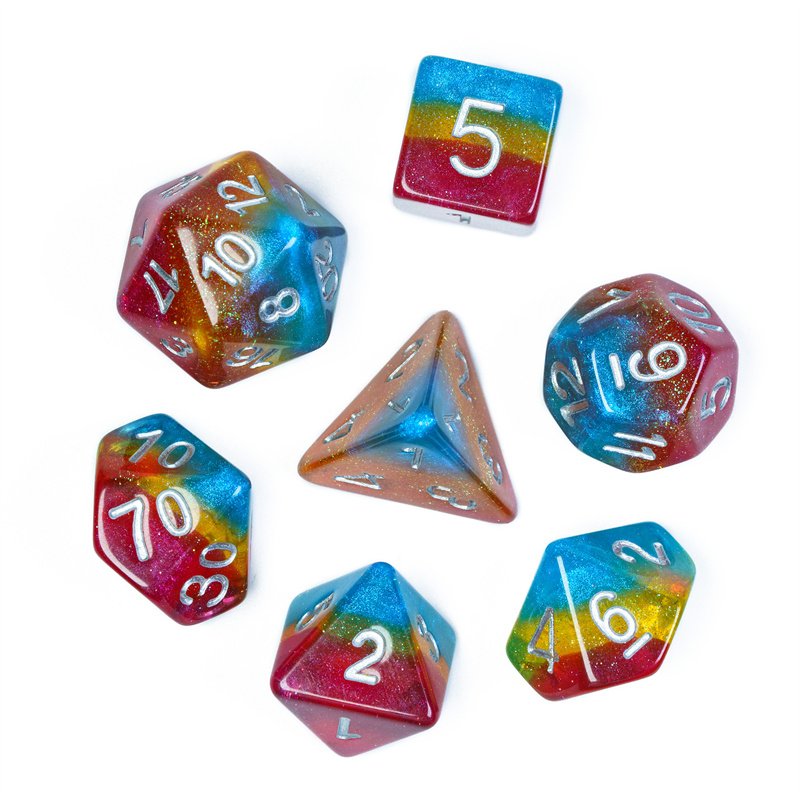 Udixi polyhedral Roll Dice dungeons and dragons dnd rpg dice set board games resin dice