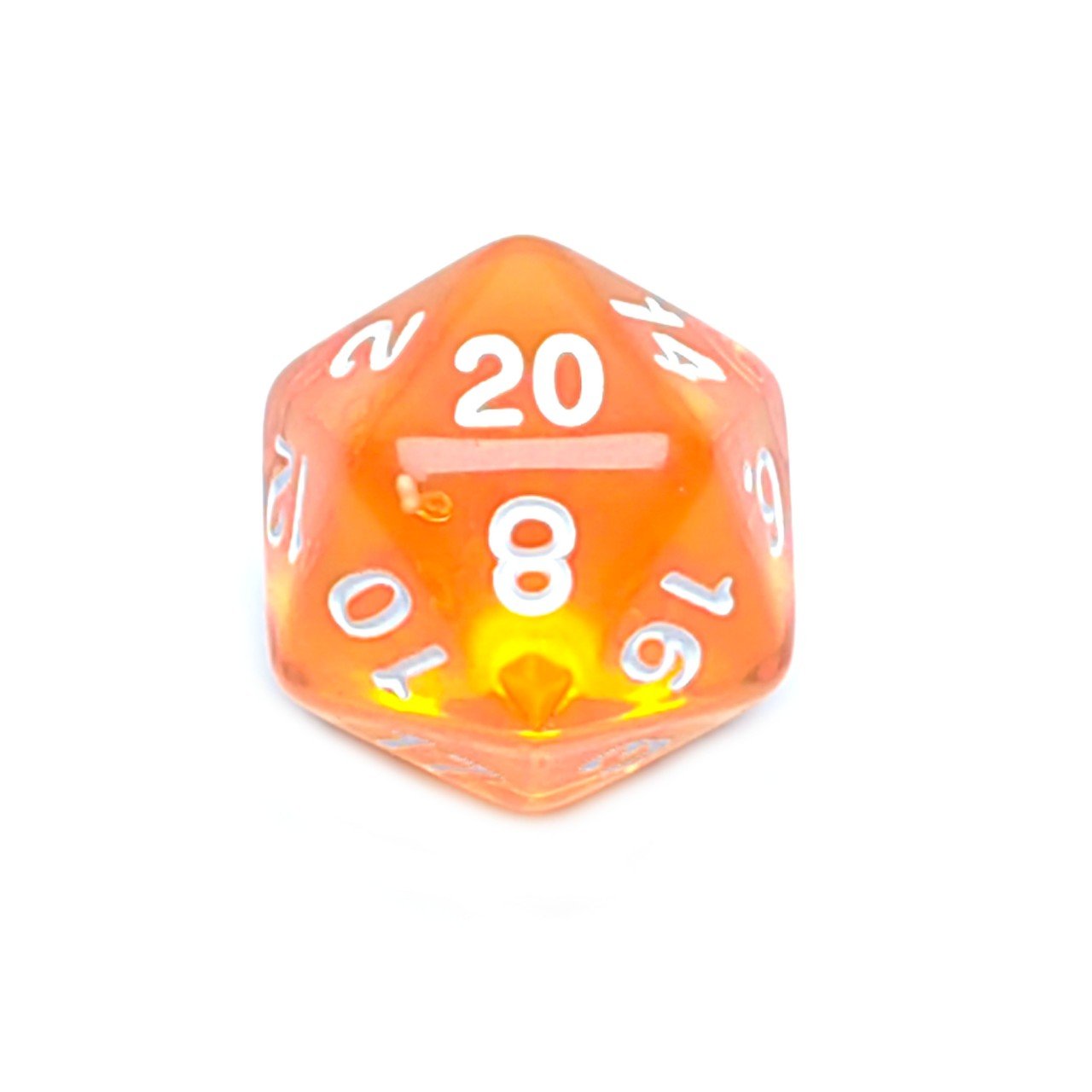 Factory Polyhedron dice D20 Transparent orange Resin dnd dice custom for Board games