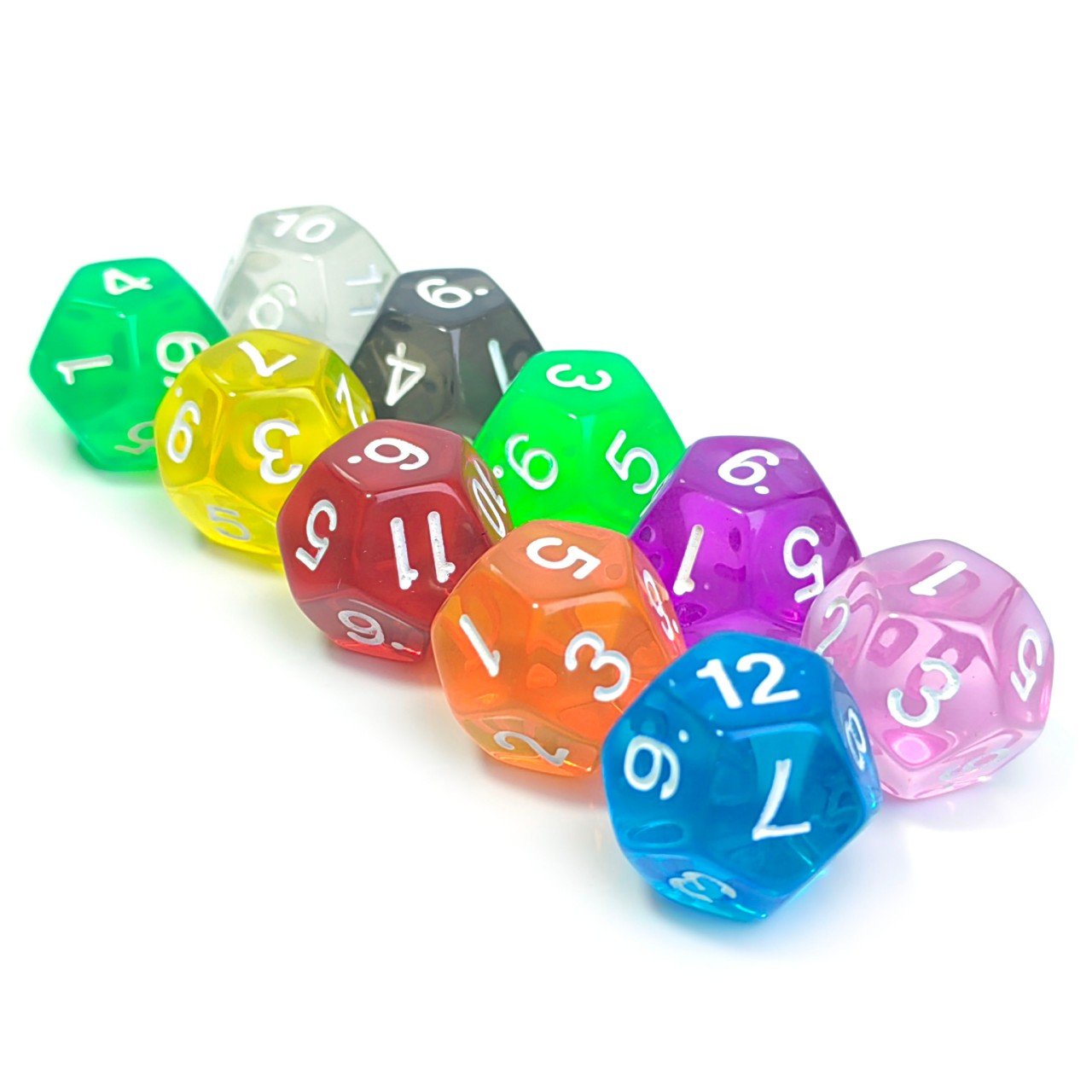 Factory Polyhedron dice D20 Transparent orange Resin dnd dice custom for Board games
