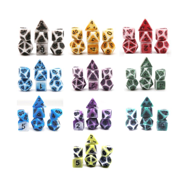 Ancient acrylic dice Dungeons And Dragons Dnd Rpg Table Game Accessories Custom Polyhedral Dice Set