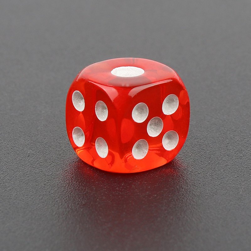 Playing Dice 6 Sided Gaming Fun Toy Bulk Board Game Transparent Mix Color
