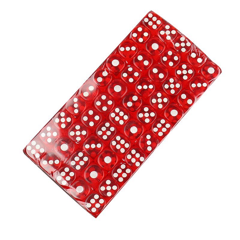 Playing Dice 6 Sided Gaming Fun Toy Bulk Board Game Transparent Mix Color