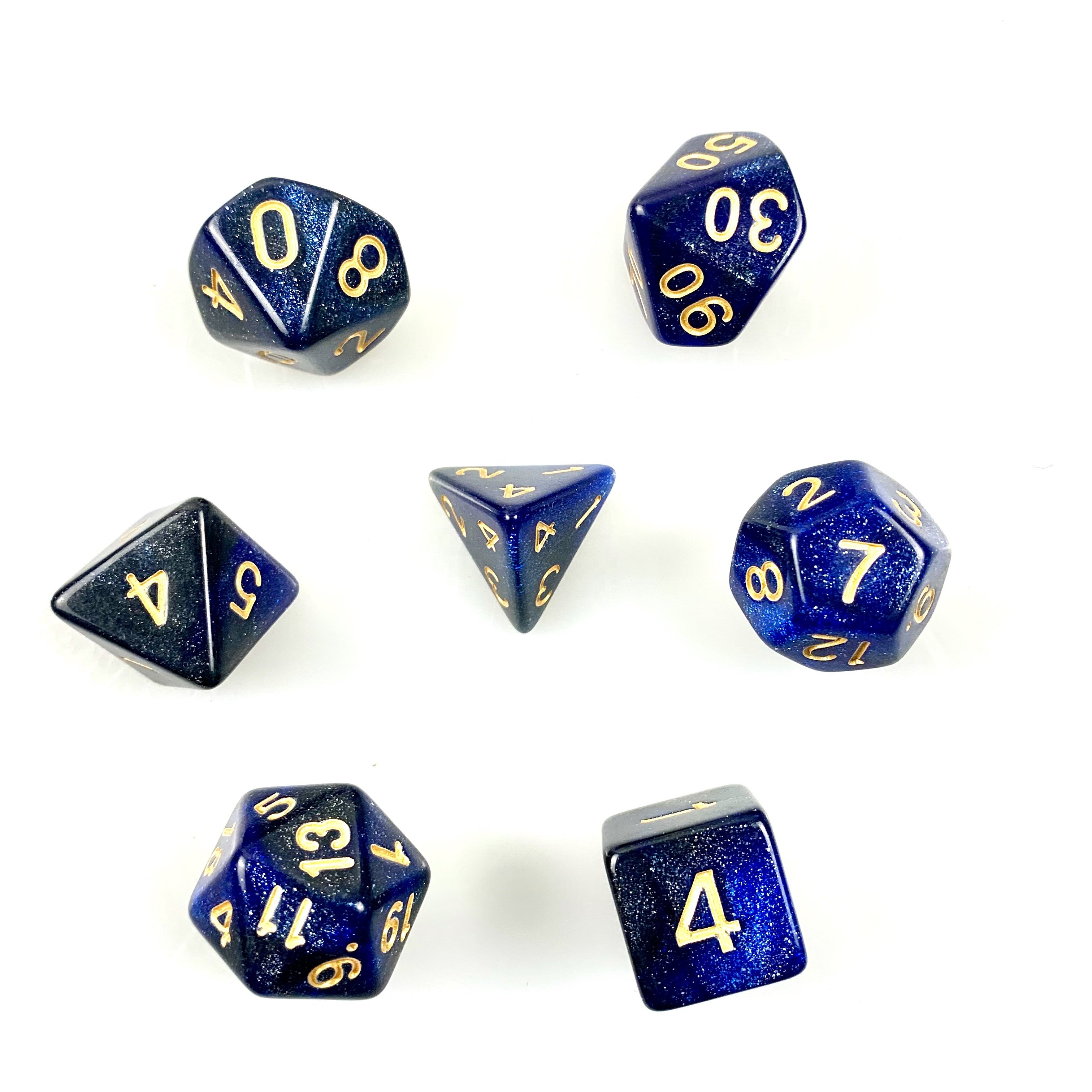starry double color brands polyhedral resin dice professional casino custom dices unit price include 7 pieces dices