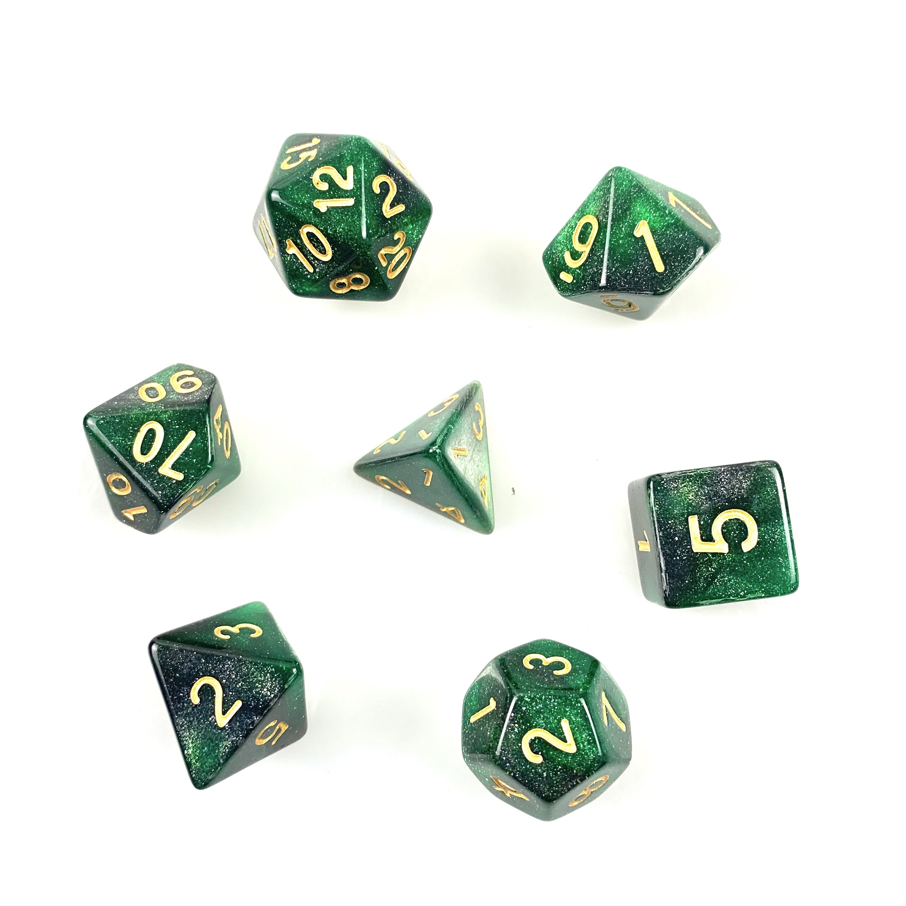 starry double color brands polyhedral resin dice professional casino custom dices unit price include 7 pieces dices