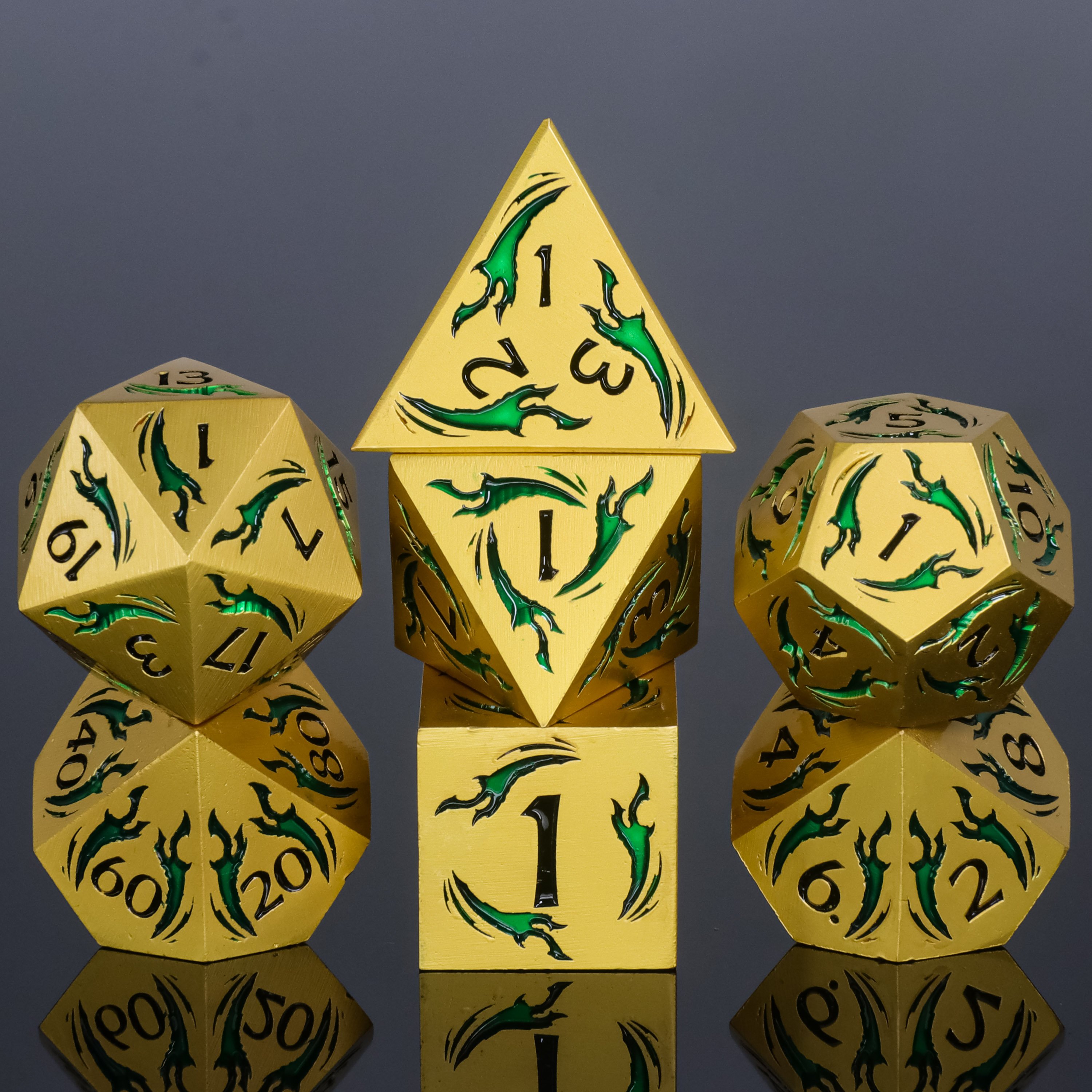 Dagger of the Wind Metal D&D Dice 7 Pcs DND Dice Polyhedral Dice Set For Board Games