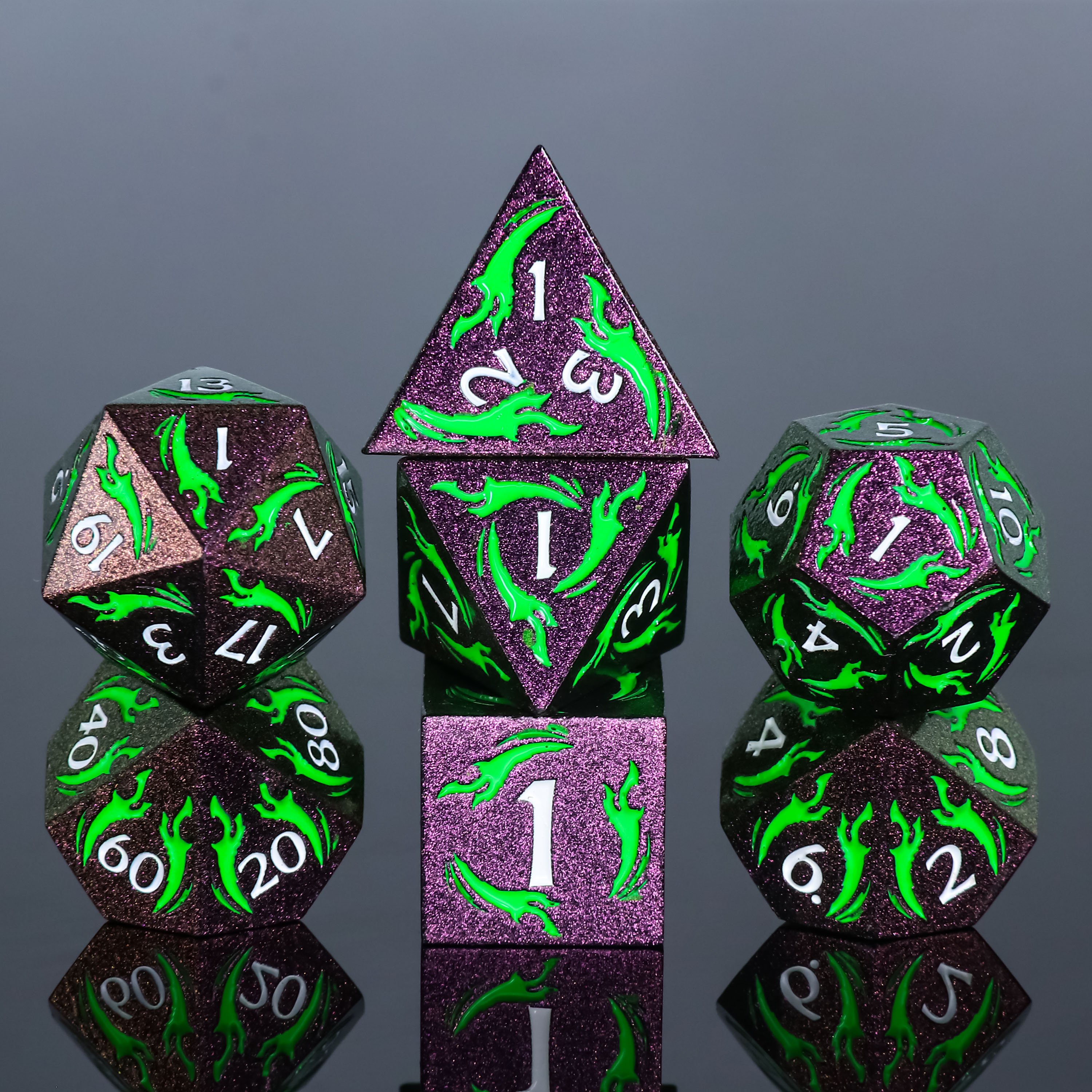Dagger of the Wind Metal D&D Dice 7 Pcs DND Dice Polyhedral Dice Set For Board Games