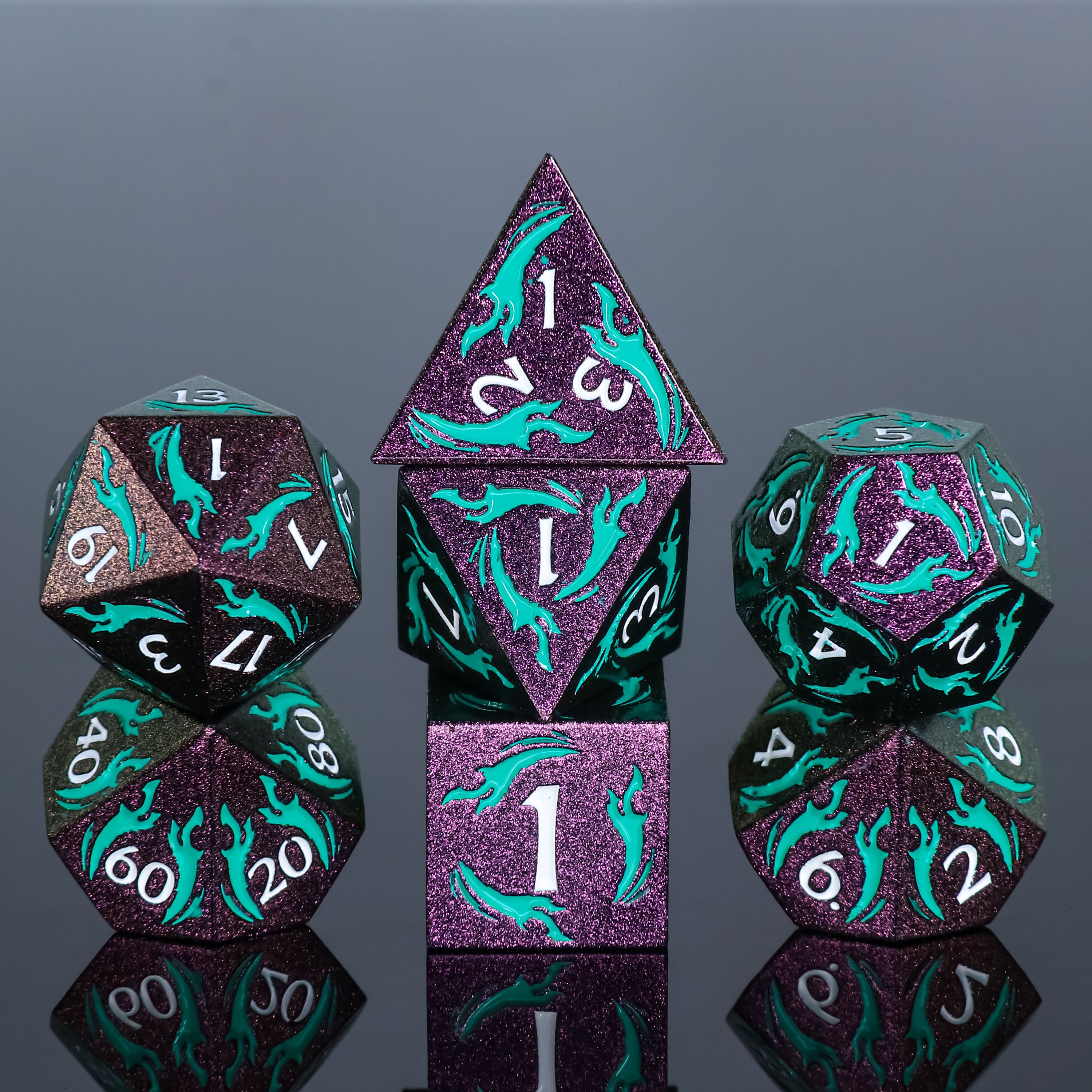 Dagger of the Wind Metal D&D Dice 7 Pcs DND Dice Polyhedral Dice Set For Board Games