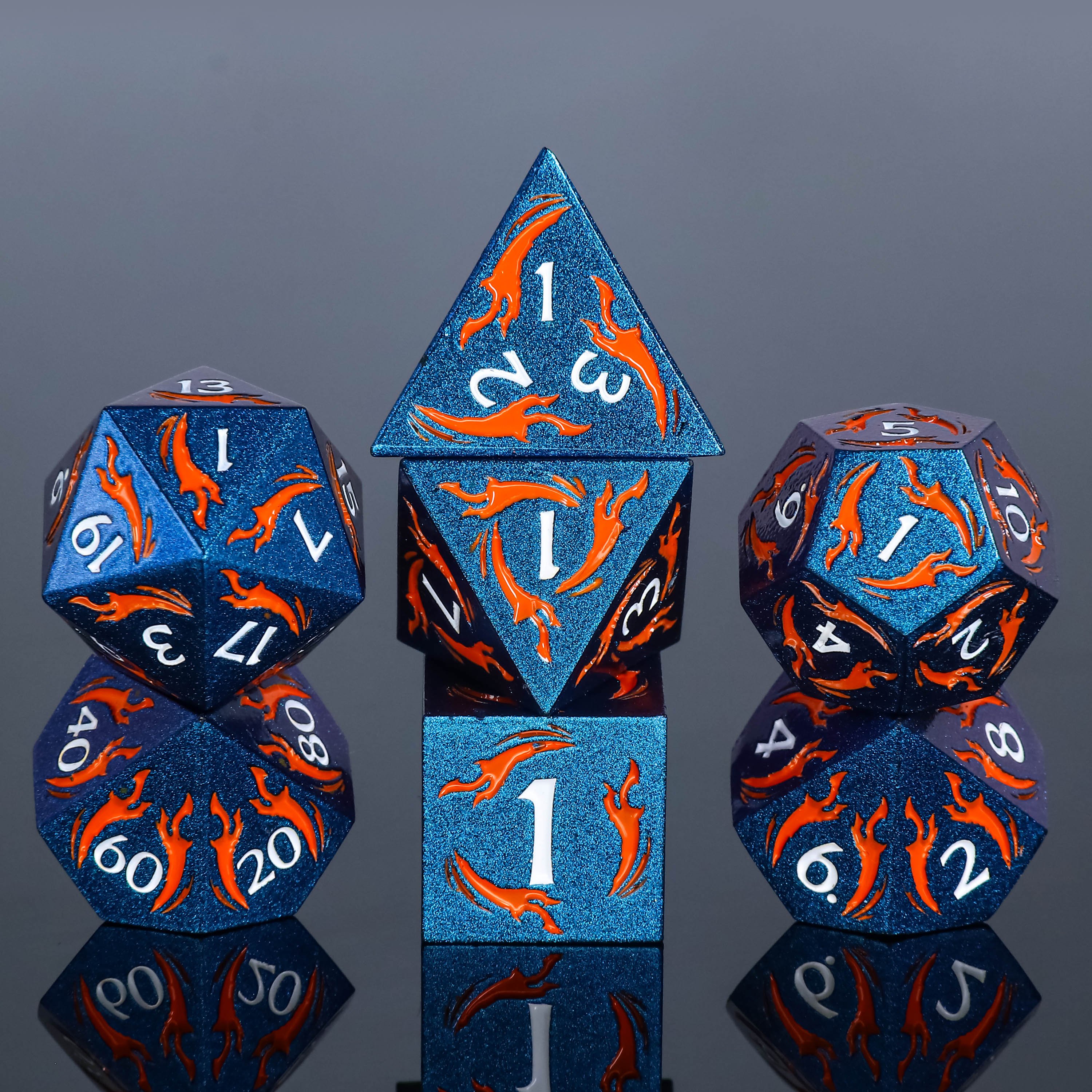 Dagger of the Wind Metal D&D Dice 7 Pcs DND Dice Polyhedral Dice Set For Board Games